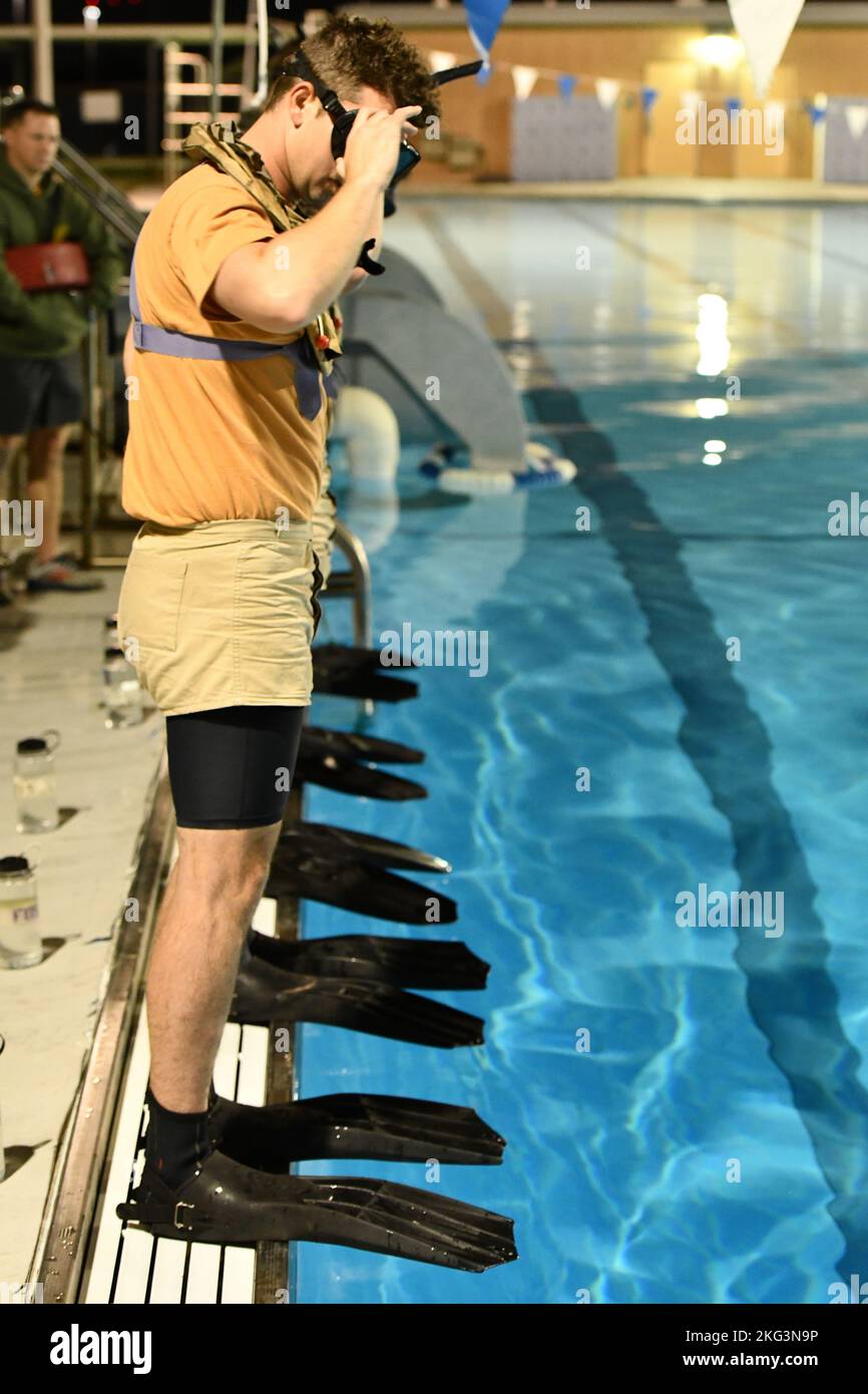 Navy personnel perform High Risk Water Training in preparation for