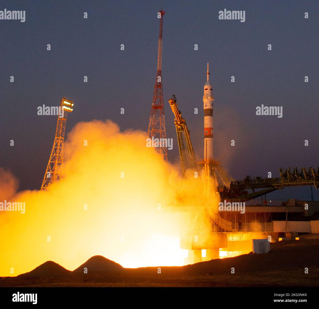 Expedition 68 Launch. The Soyuz MS22 rocket is launched to the