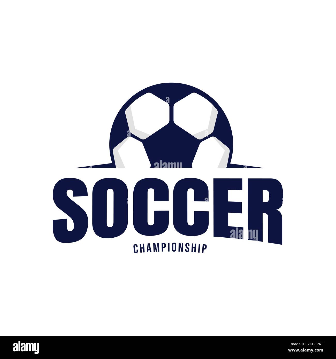 Ball vector illustration, abstract football, soccer team, retro style sport vector logo Stock Vector