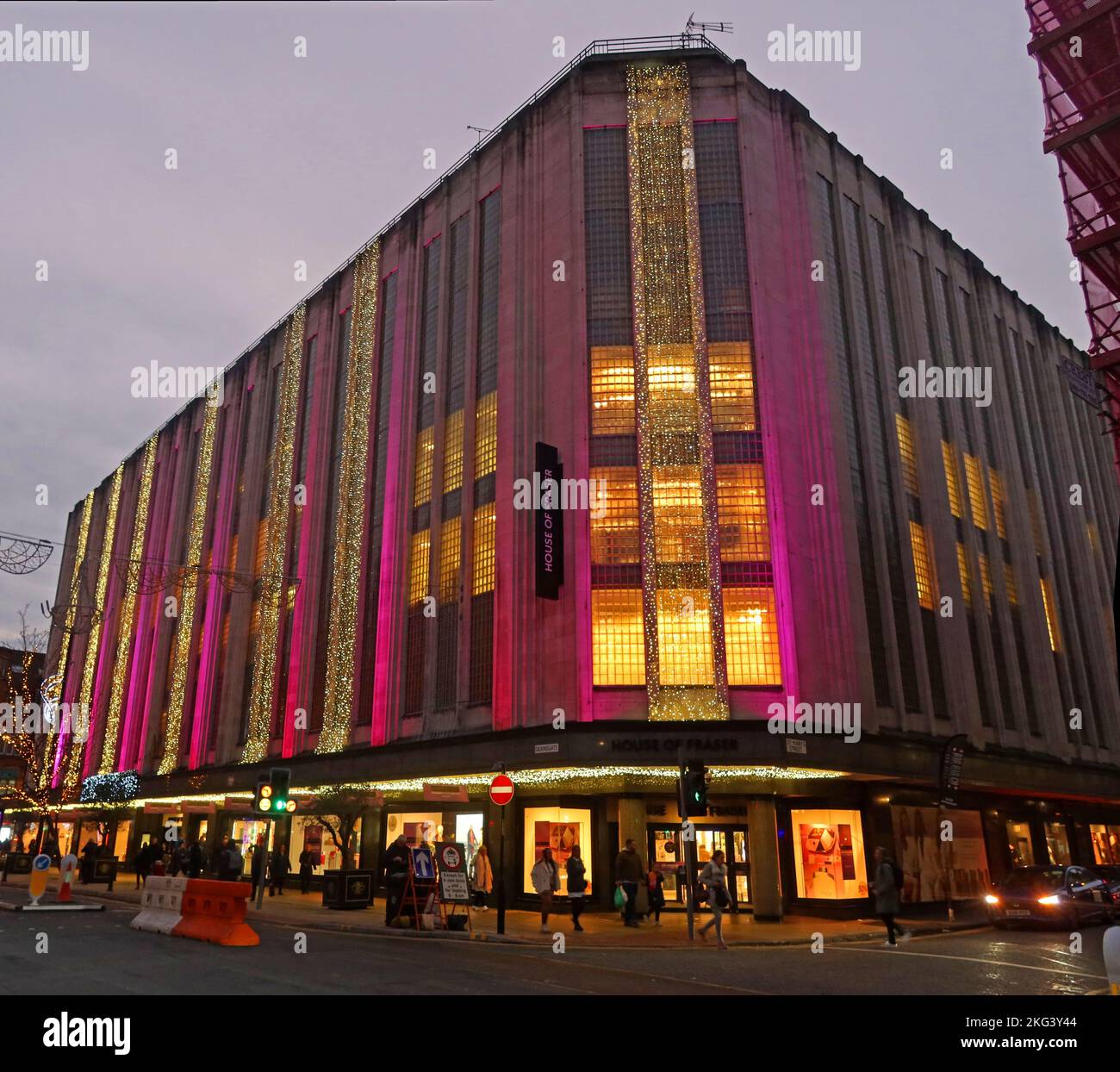 Kendals, House Of Fraser,Deansgate,Manchester,England,UK, M3 2GQ, in autumn,decorated for Christmas Stock Photo