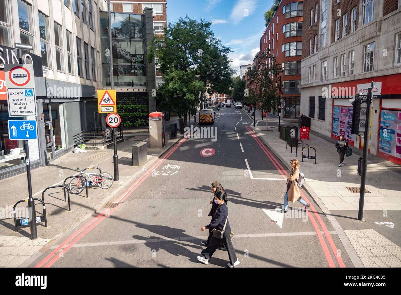 Harrowby Street in London crossing Edgware Road Stock Photo