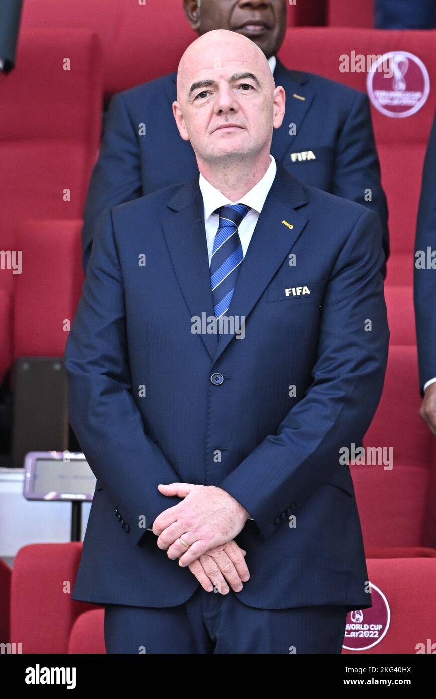 FIFA President Gianni Infantino attends the match between England vs