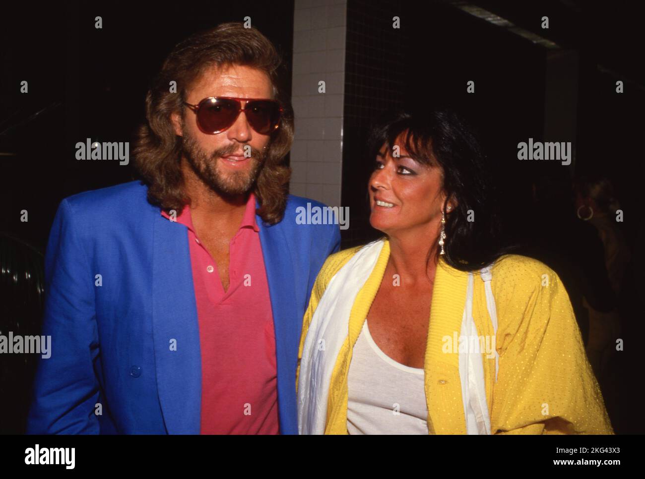 Barry Gibb and wife Linda Circa 1980's .  Credit: Ralph Dominguez/MediaPunch Stock Photo