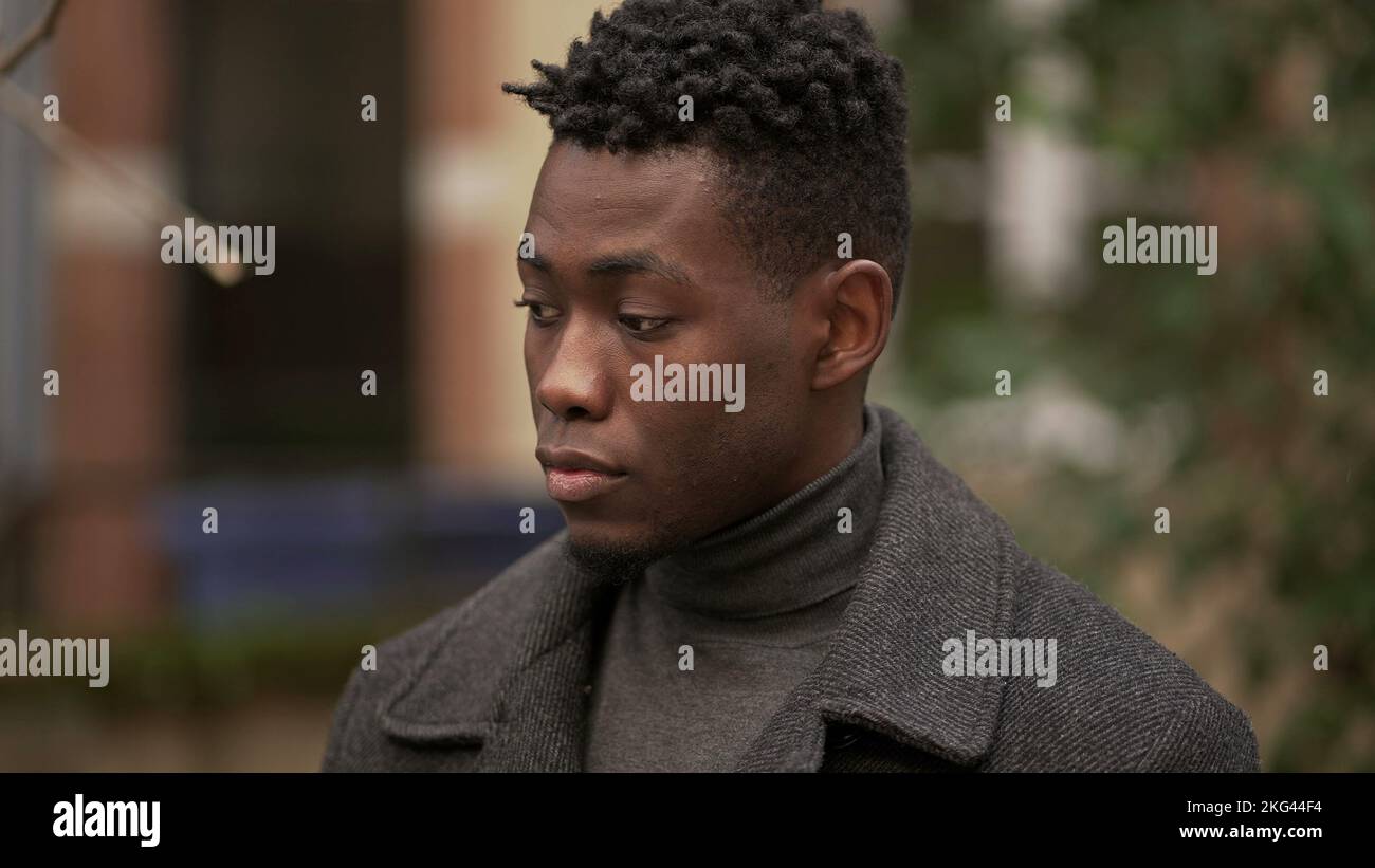 African american sullen man hi-res stock photography and images - Alamy