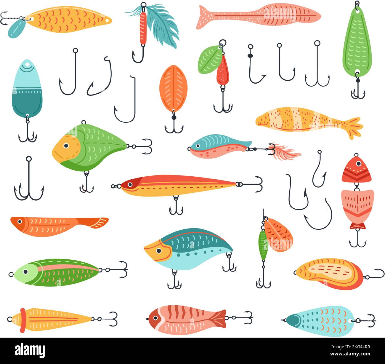 Fishing tackle illustration hi-res stock photography and images - Alamy