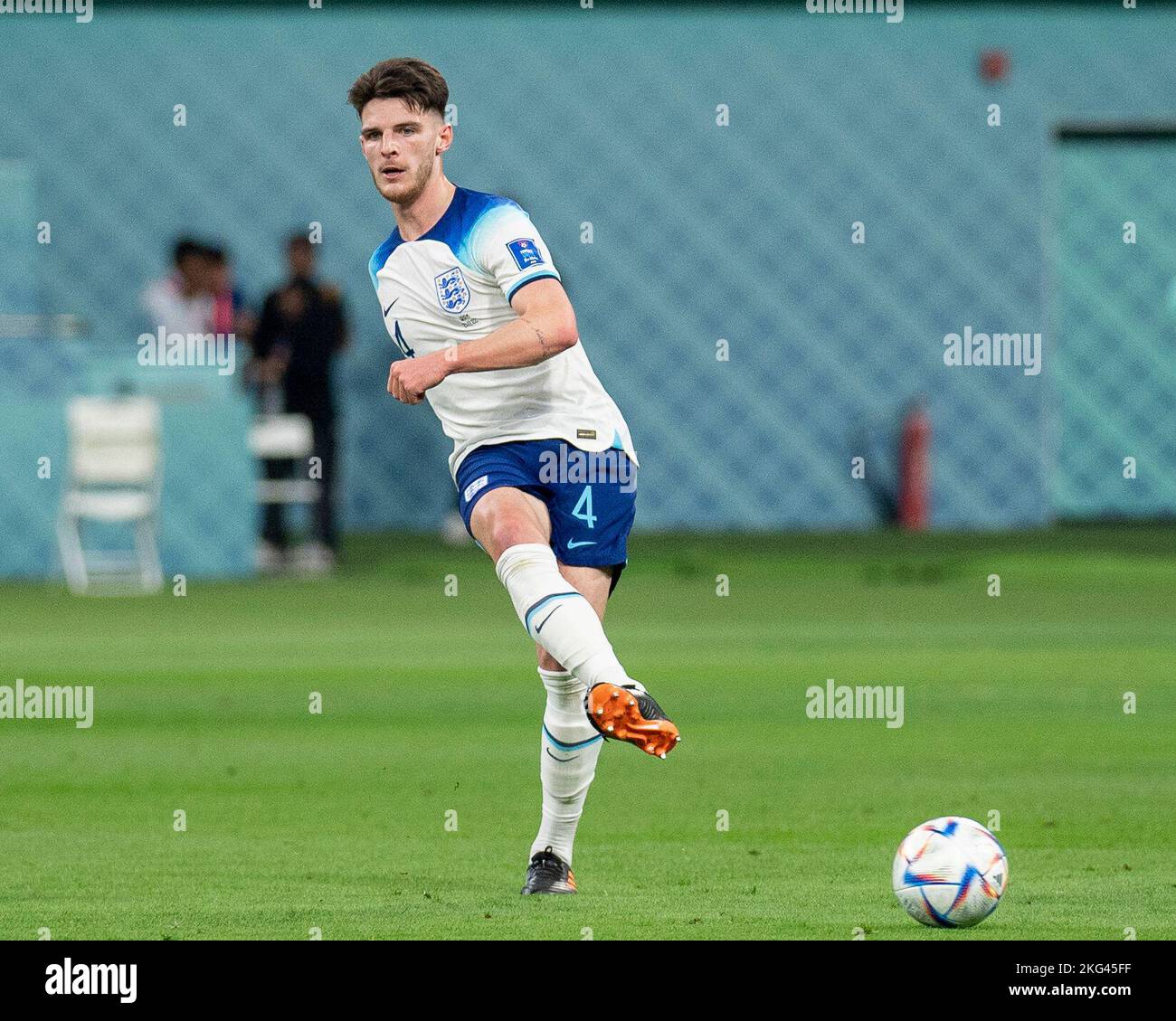 Doha, Catar. 21st Nov, 2022. England's Declan Rice match between ...