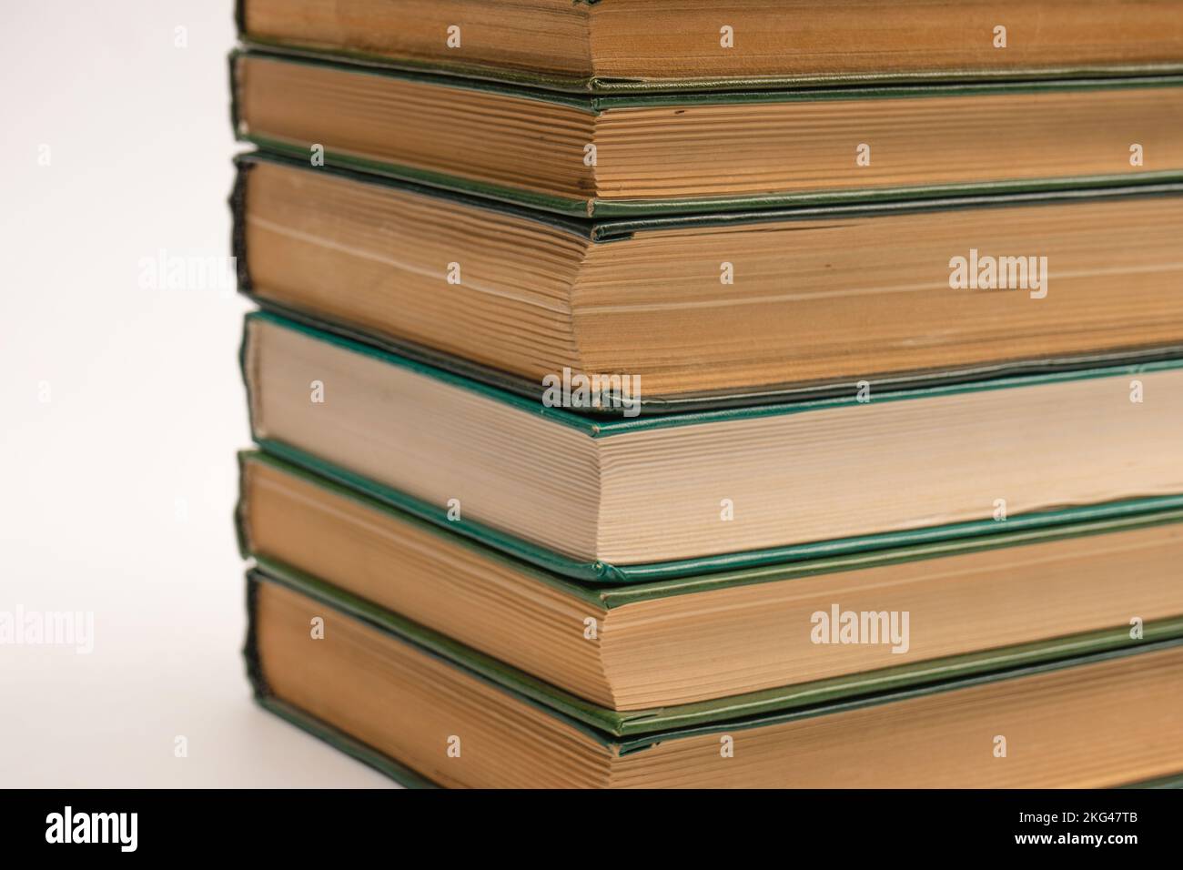 Old books isolated on a white background Stock Photo - Alamy