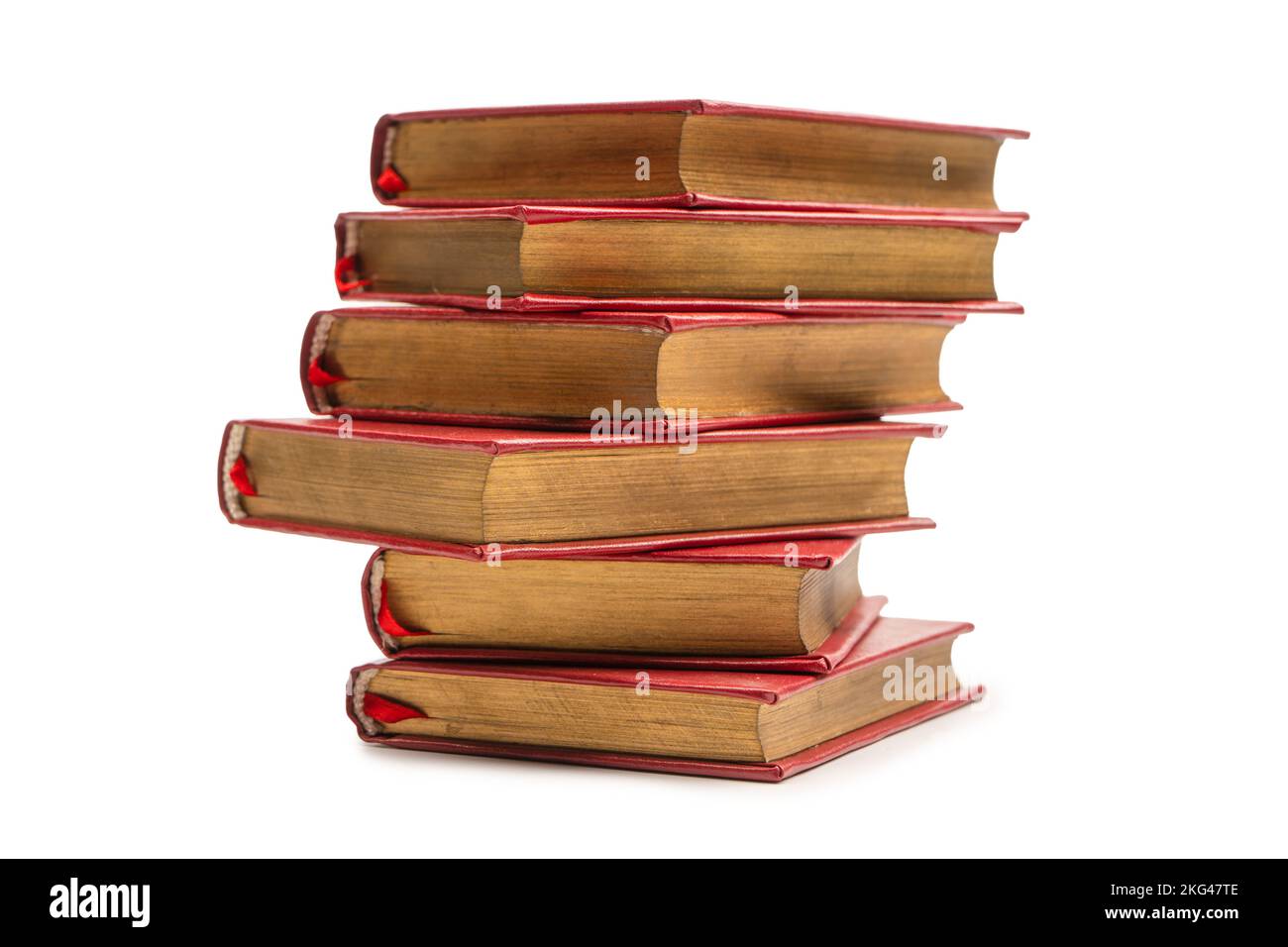 Old books isolated on a white background Stock Photo - Alamy