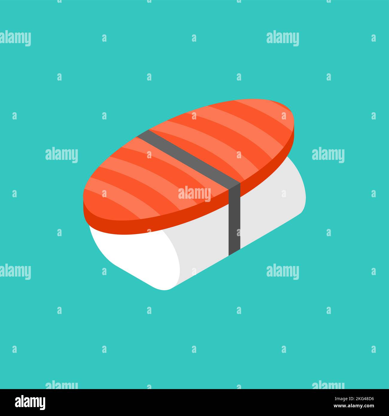 Sushi rolls isolated. Traditional Japanese food. Vector illustration ...