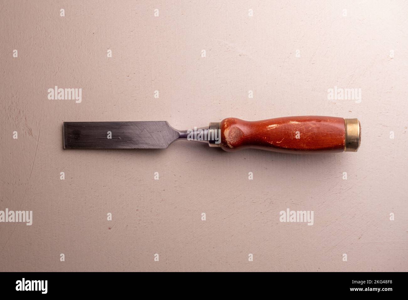 Chisel with wooden handle. Joiner's hand tool Stock Photo Alamy