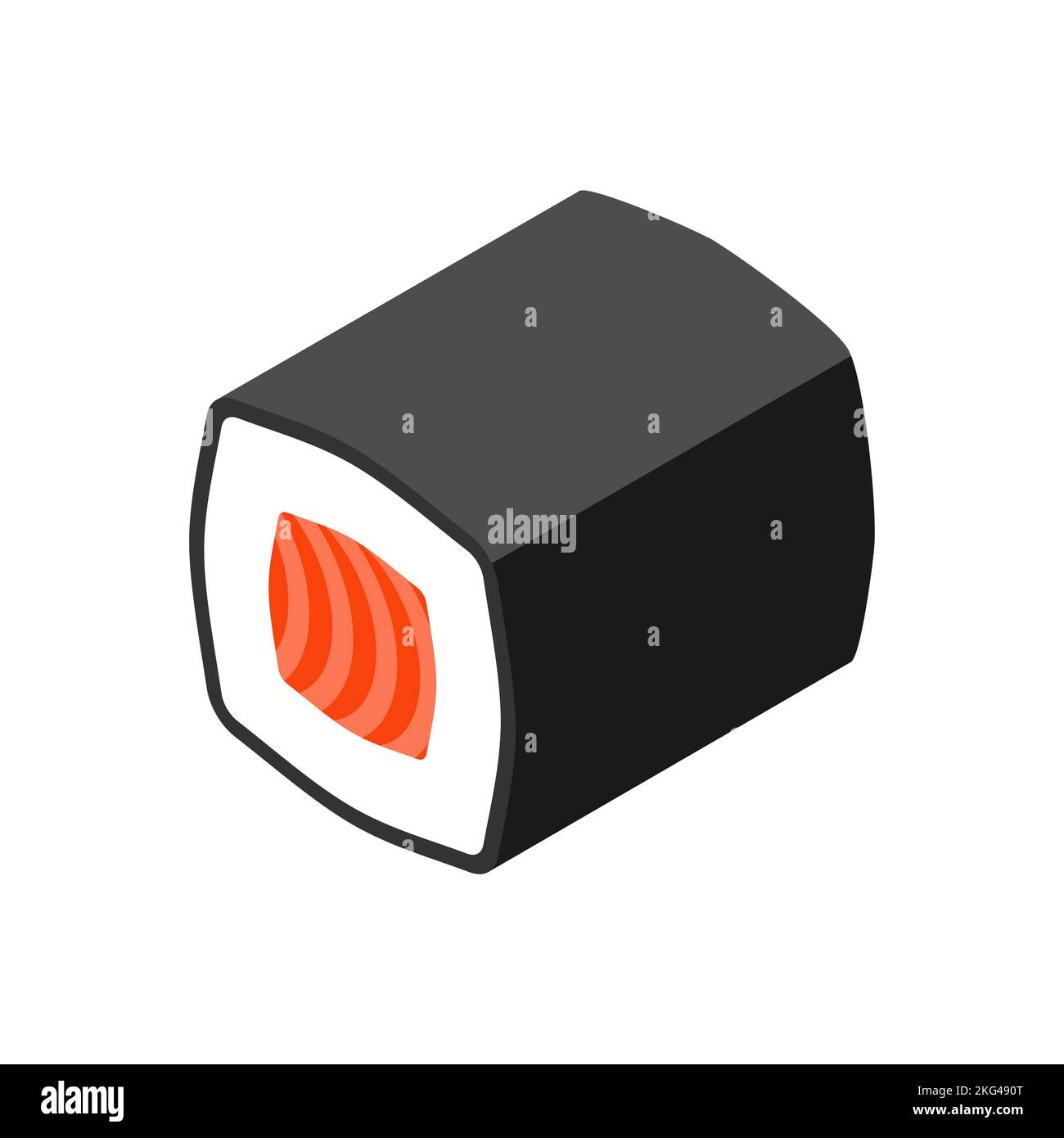 Sushi rolls isolated. Traditional Japanese food. Vector illustration ...