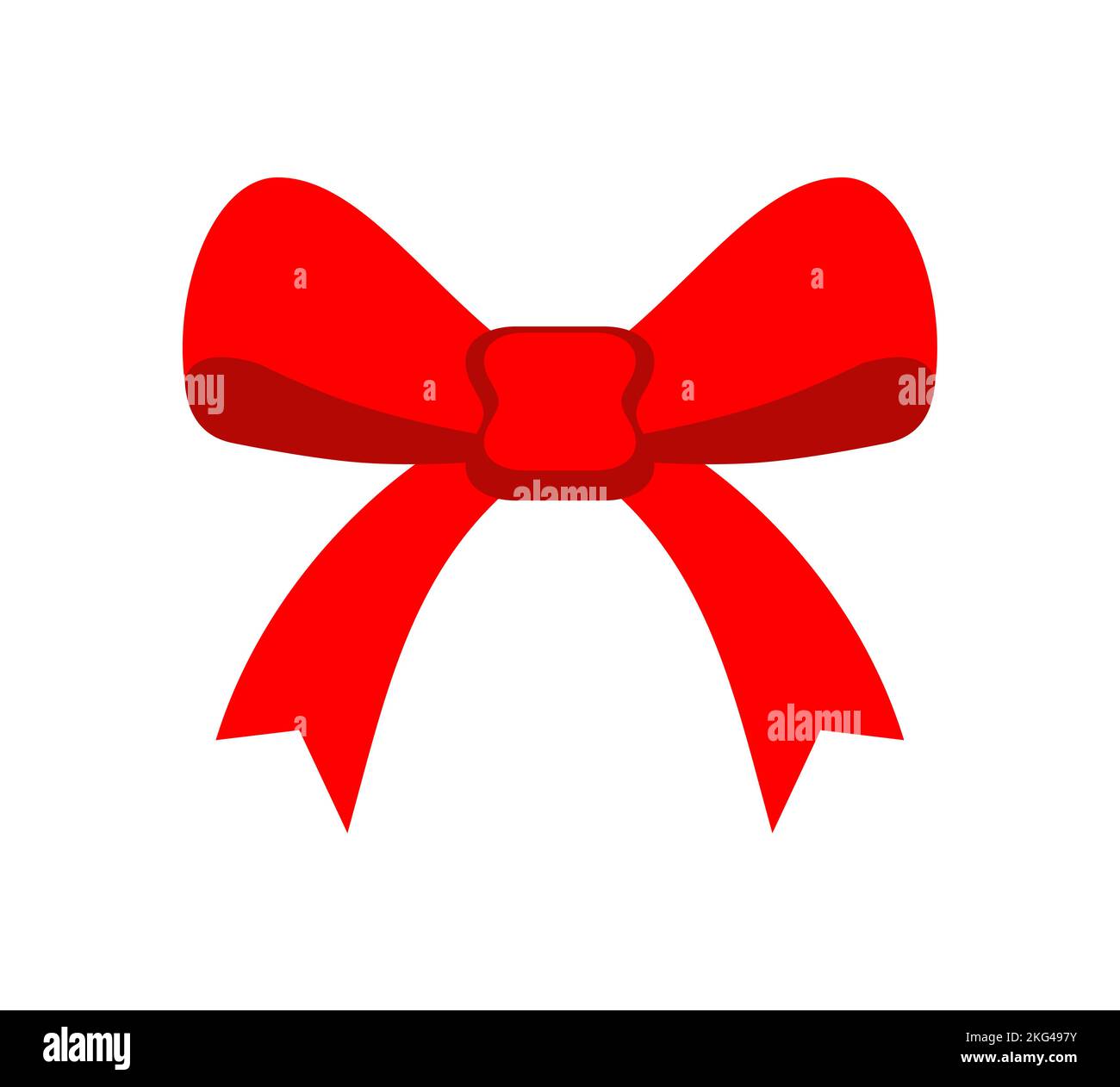 Red bow isolated. bow for decoration. Vector illustration Stock Vector