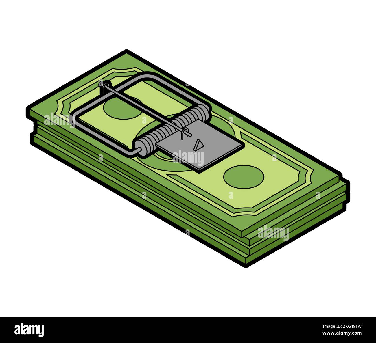 Money Mousetrap isolated. The concept of money credit Trap Stock Vector ...