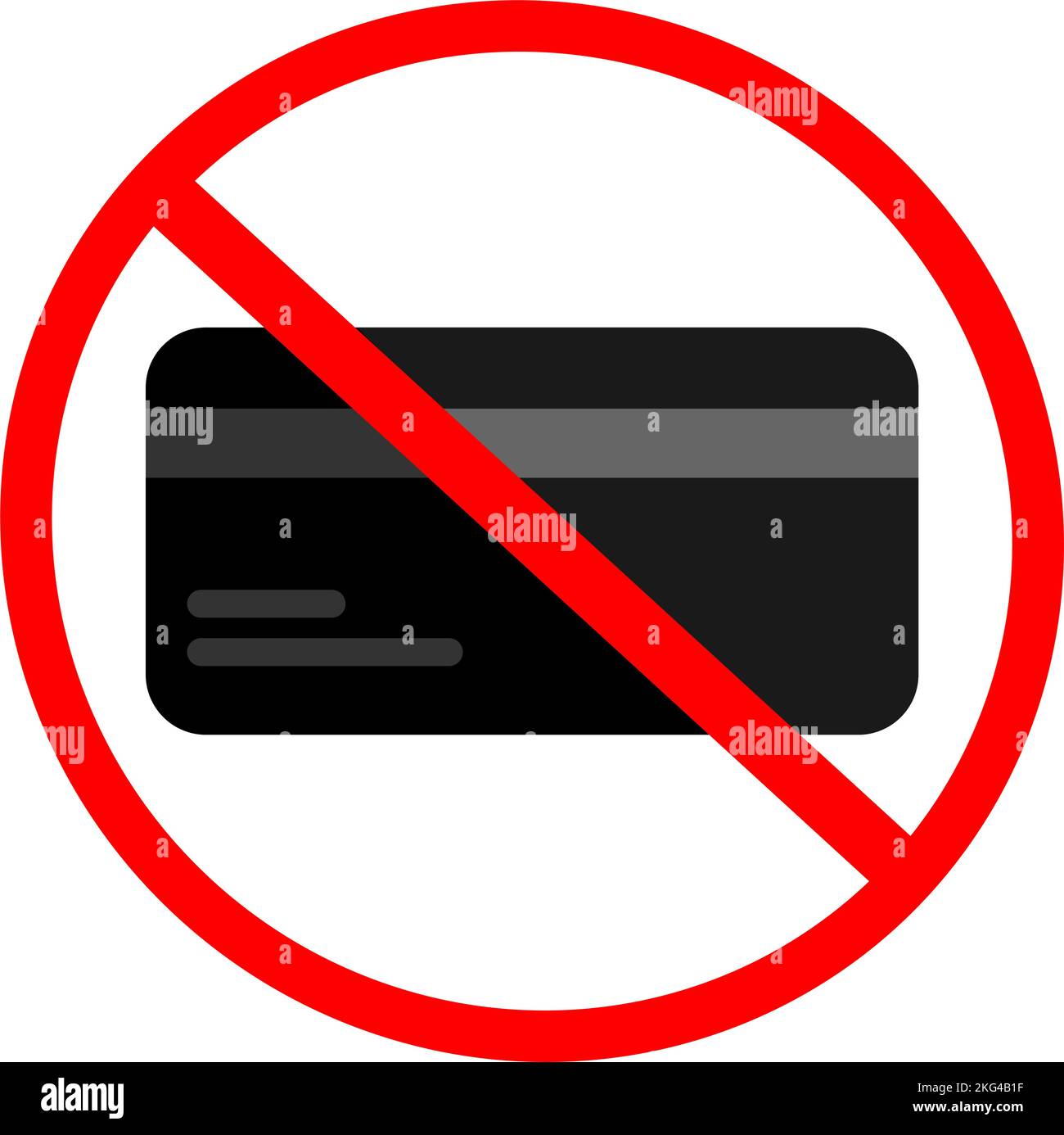 Credit card not accepted icon, cash only icon Stock Vector Image & Art Alamy