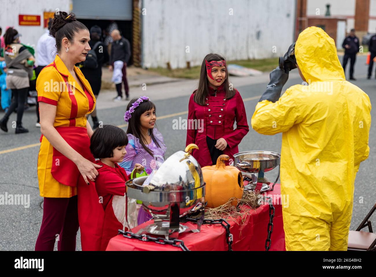 U.S. Marines and their families attend Haunted Headquarters hosted by