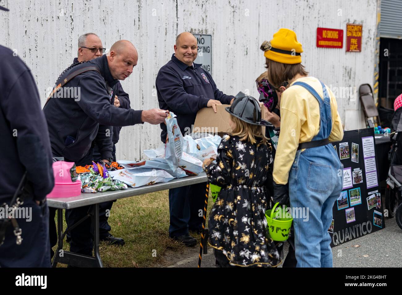 U.S. Marines and their families attend Haunted Headquarters hosted by