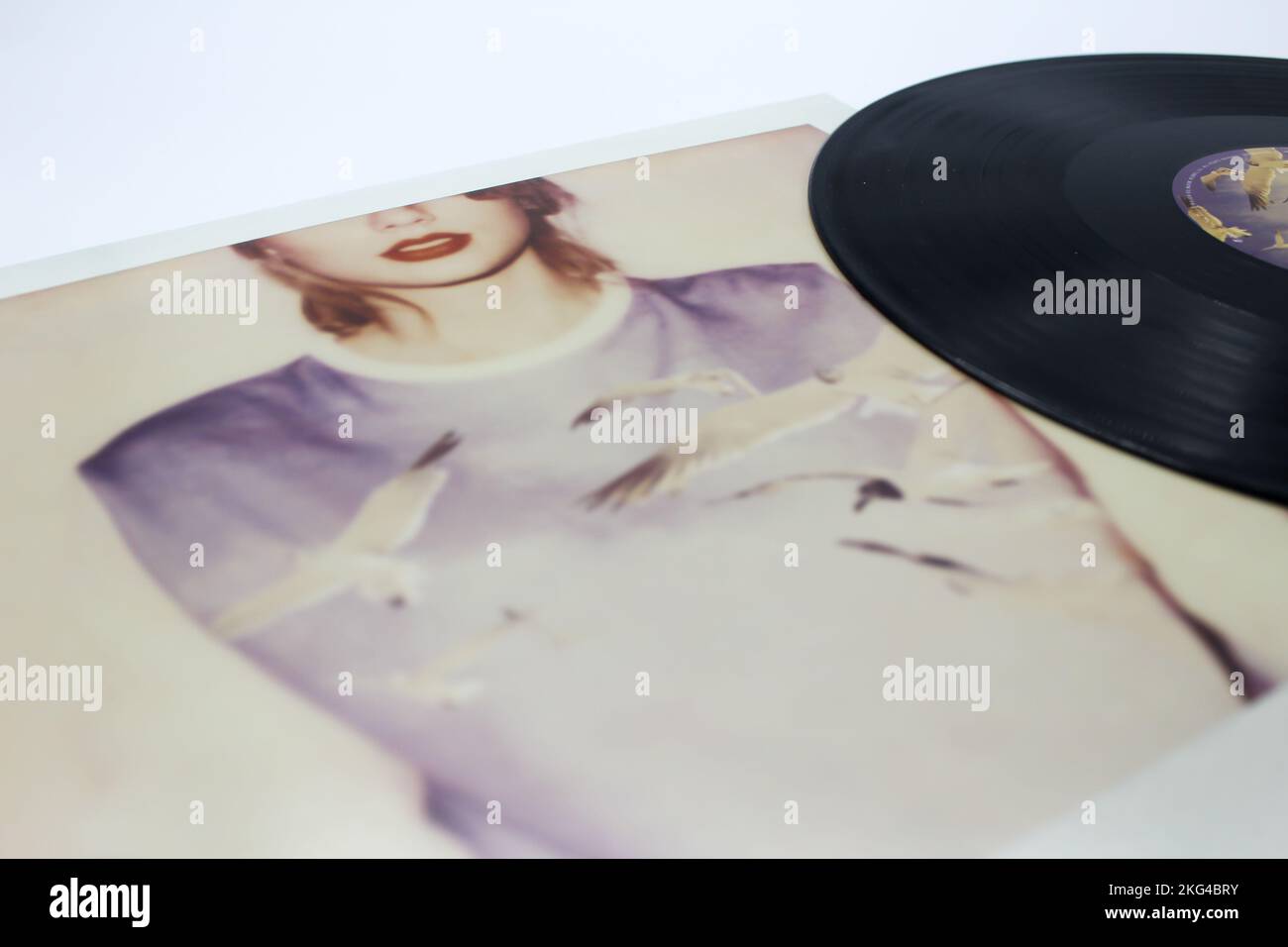 1989 is the fifth studio album by American singer-songwriter Taylor Swift. Vinyl record album. Stock Photo