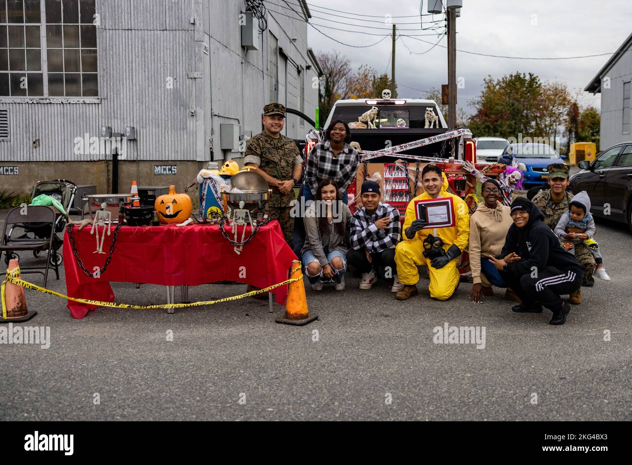 U.S. Marines and their families attend Haunted Headquarters hosted by