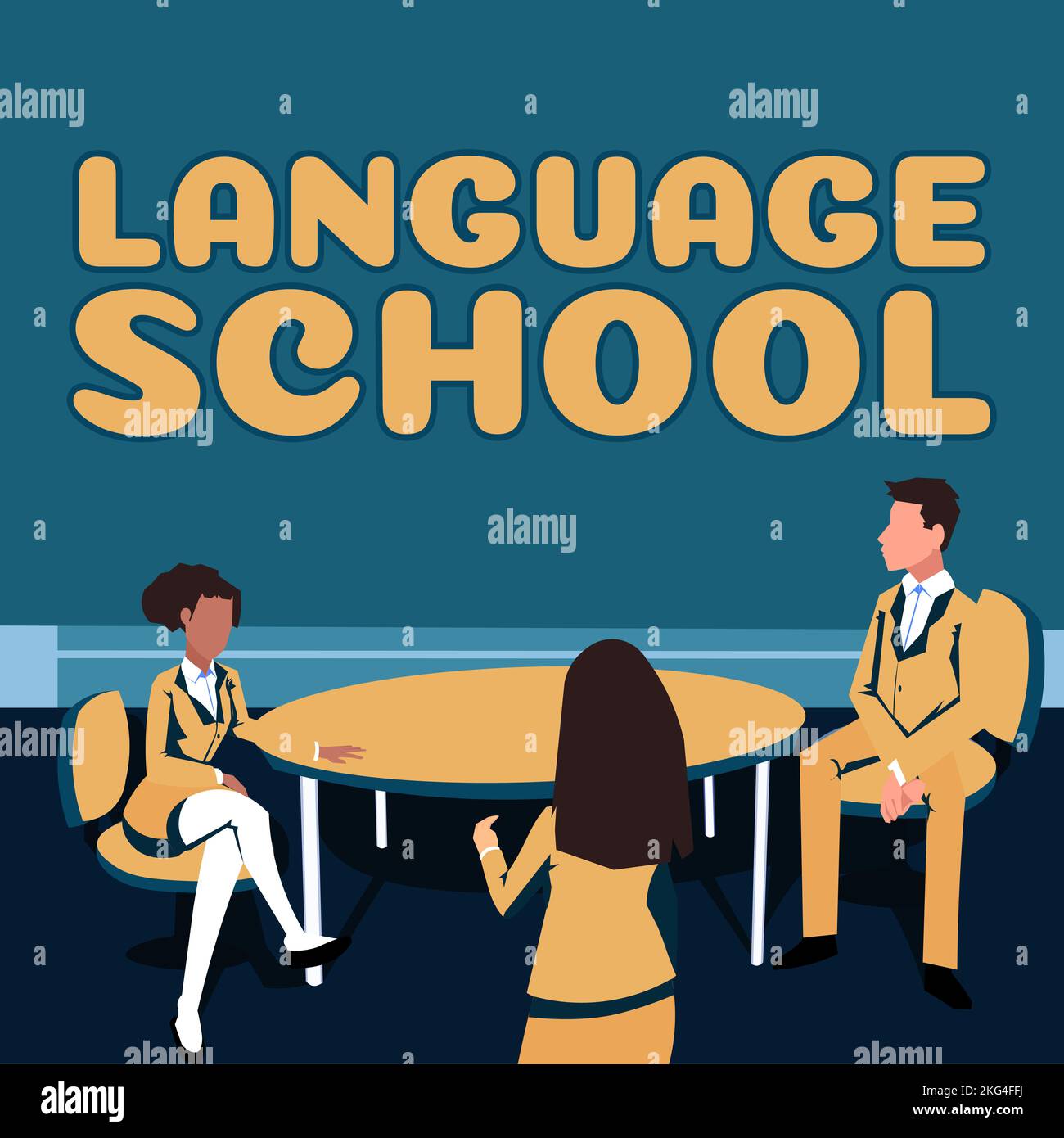 Hand writing sign Language School. Conceptual photo educational ...