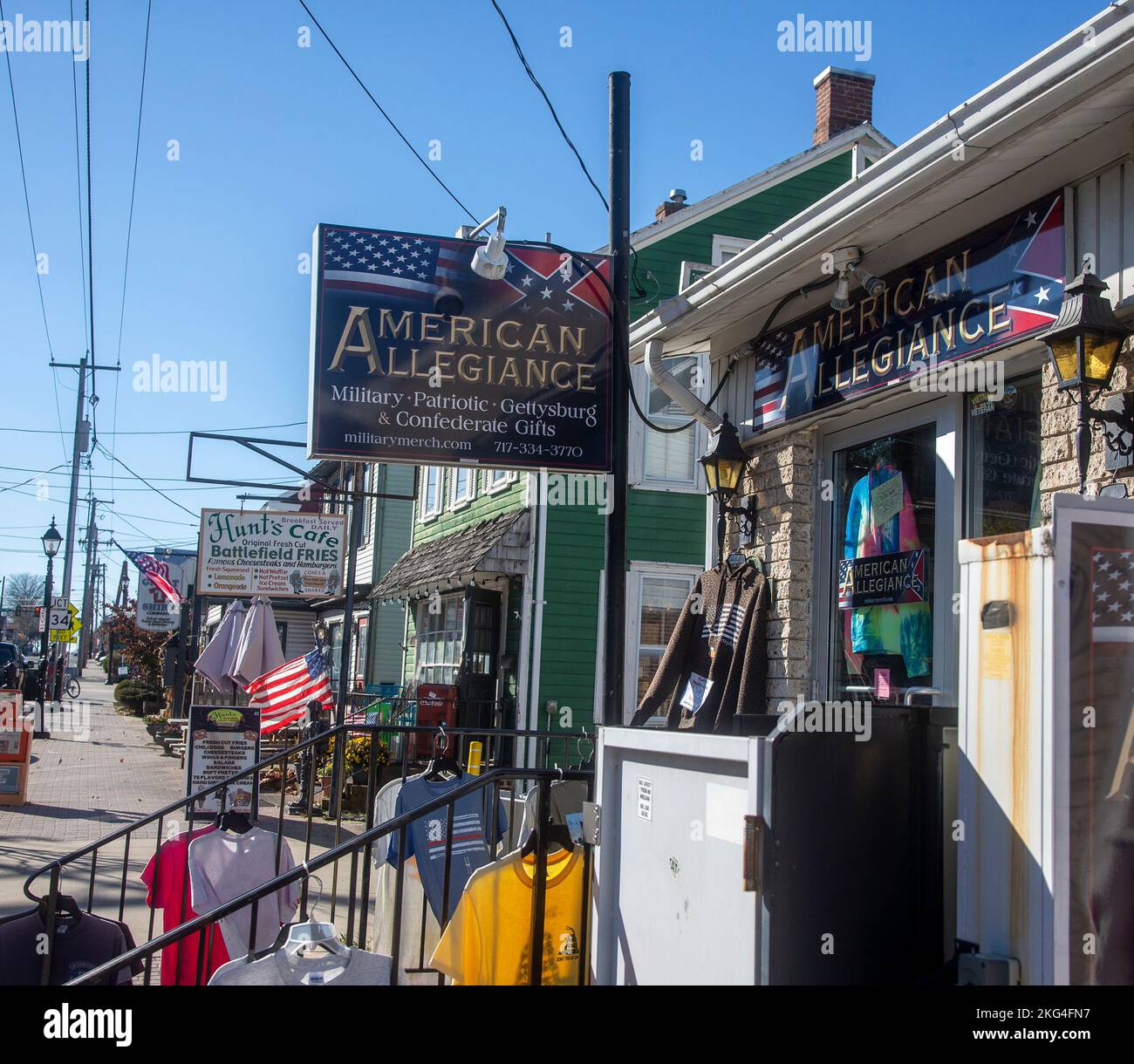 Shops in Gettysburg, Pennsylvania Stock Photo Alamy