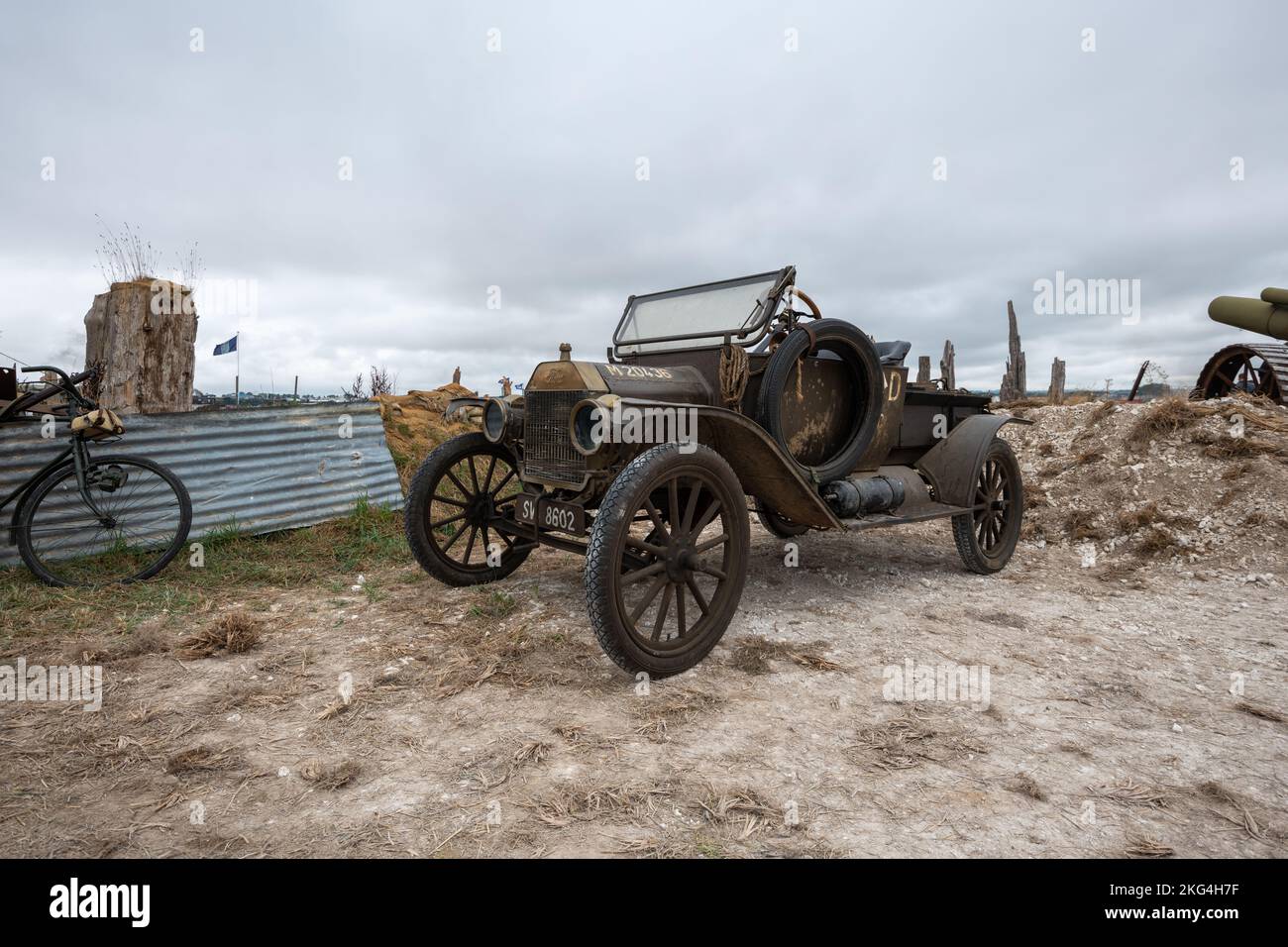 Tarrant Hinton.Dorset.United Kingdom.August 25th 2022.A Ford Model T formerly used by the war department in the first world war is on display at the G Stock Photo