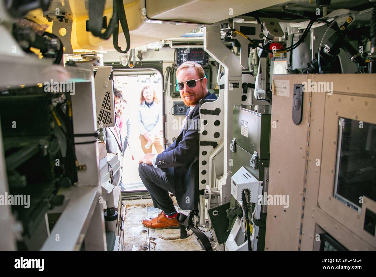 Steve Bohn, Veteran Liaison representative Moulton's office, getting an