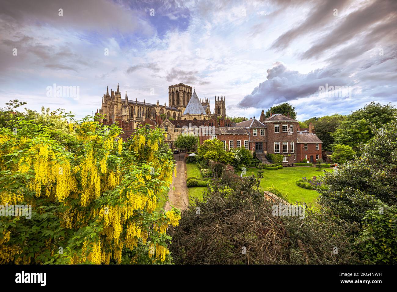 York - May 23 2022: Medieval old town of York in Yorkshire, England. Stock Photo