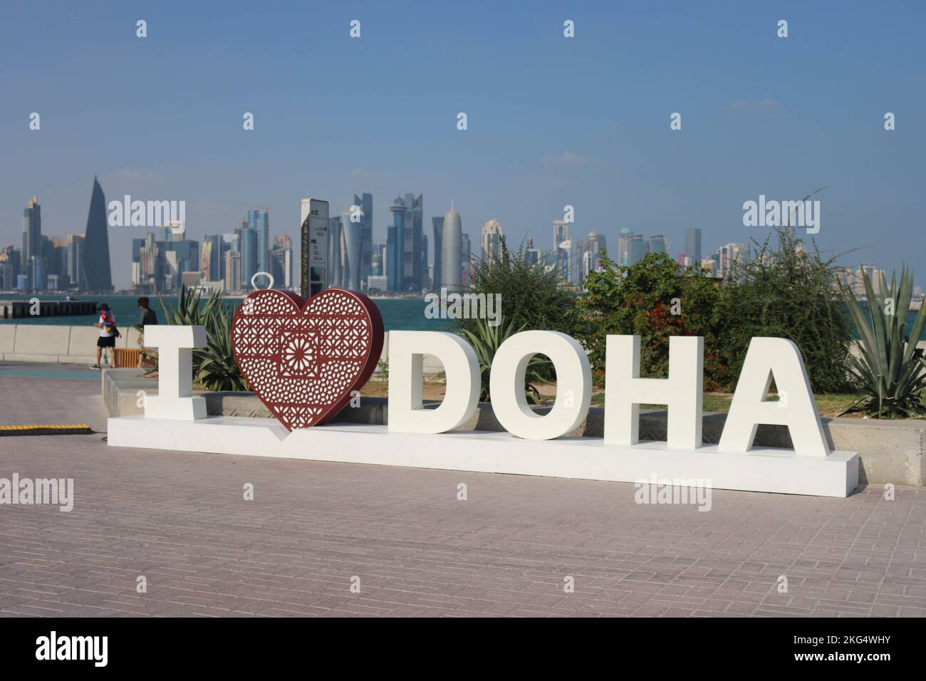 Doha, Qatar, 21th November 2022. I love Doha. Stock Photo