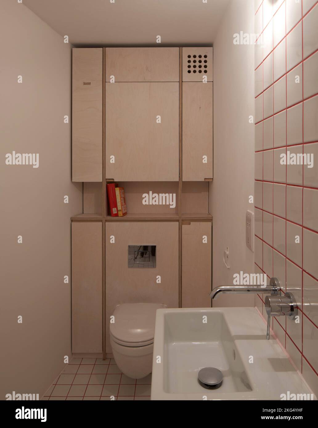 Bathroom. THE QUEEN OF CATFORD, London, United Kingdom. Architect: Tsuruta Architects, 2021. Stock Photo