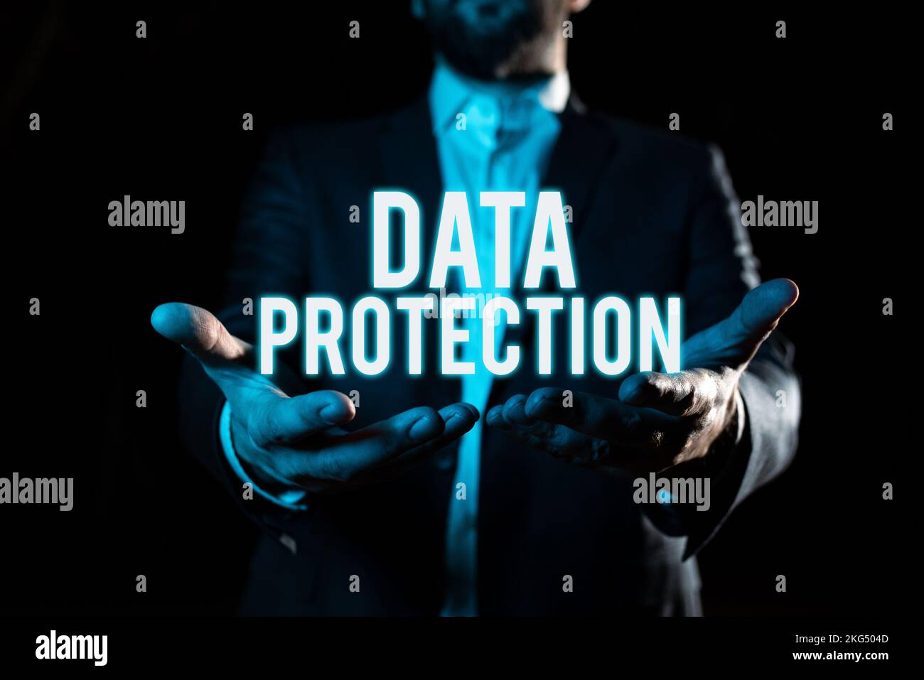 Sign displaying Data Protection. Business concept legal control over access and use of data stored in computer Stock Photo