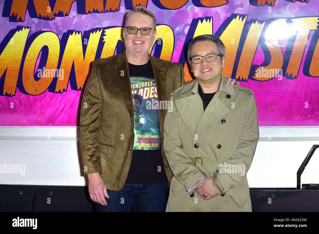 Don Hall and Qui Nguyen attends the photocall for 'Strange World - Un Mondo Misterioso' on November 21, 2022 in Rome, Italy. Stock Photo