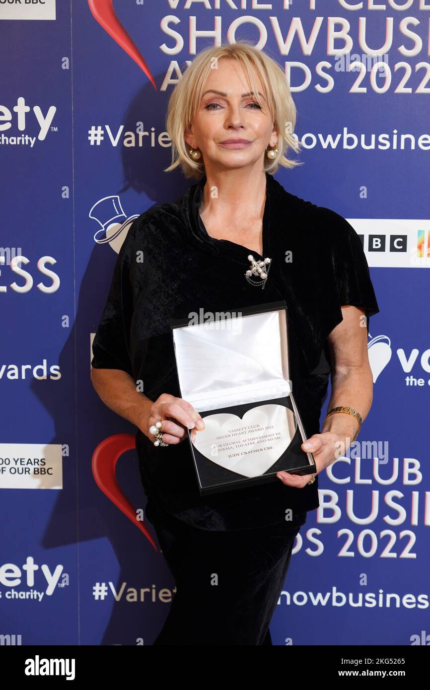 Judy Craymer with the Global Achievement in Cinema, Theatre, and Music - for Mamma Mia at the