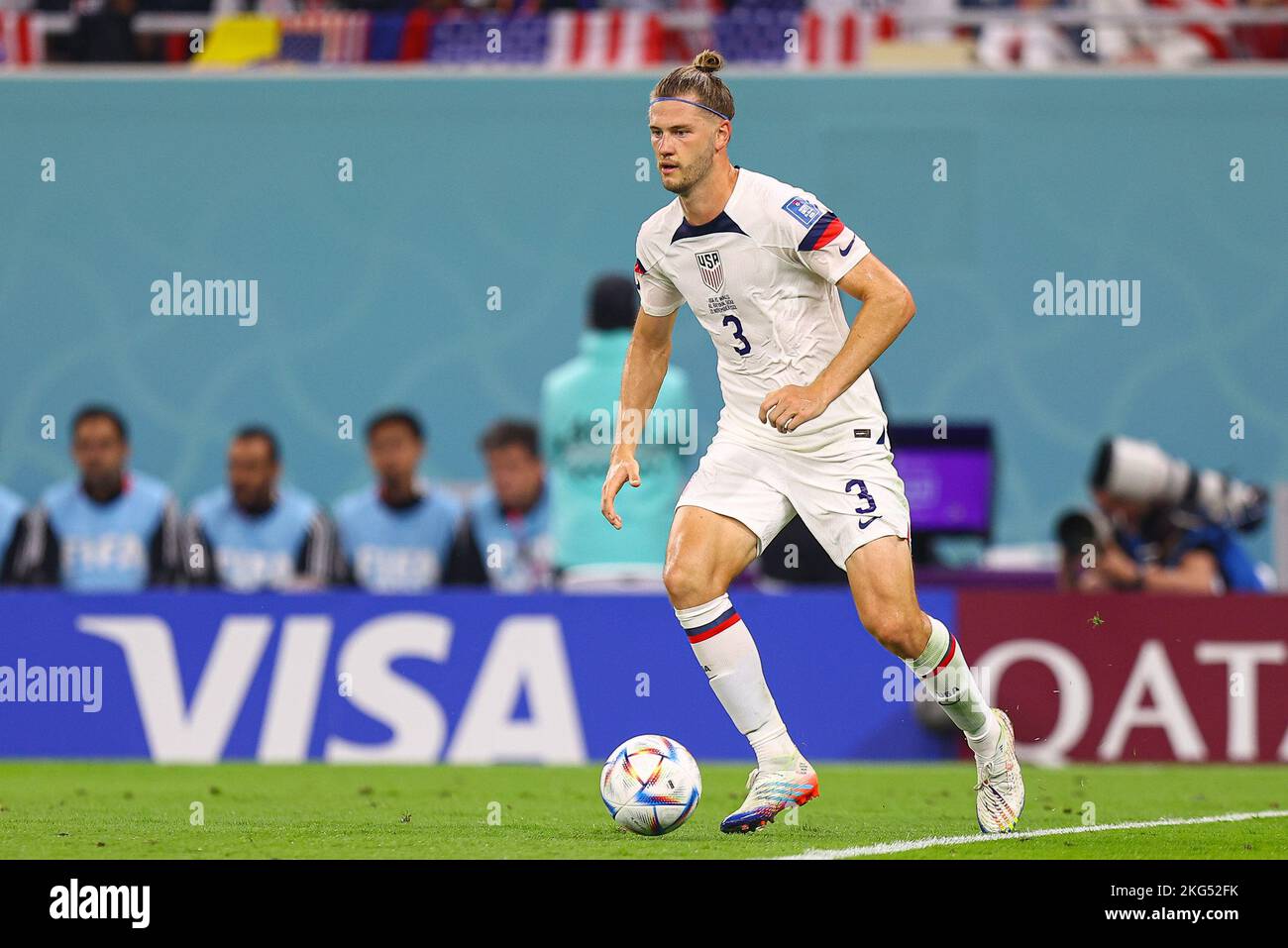 Walker Zimmerman during the FIFA World Cup Qatar 2022 Group B match between USA and Wales at