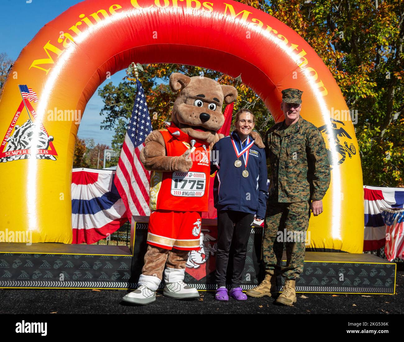 U.S. Navy Lt. Cmdr. Katherine Irgens, a member of the U.S. Navy Running
