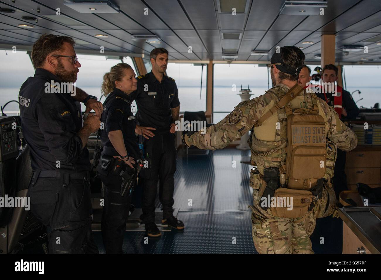 U.S. Coast Guard Petty Officer 3rd Class Drew Freheit, a maritime enforcement specialist