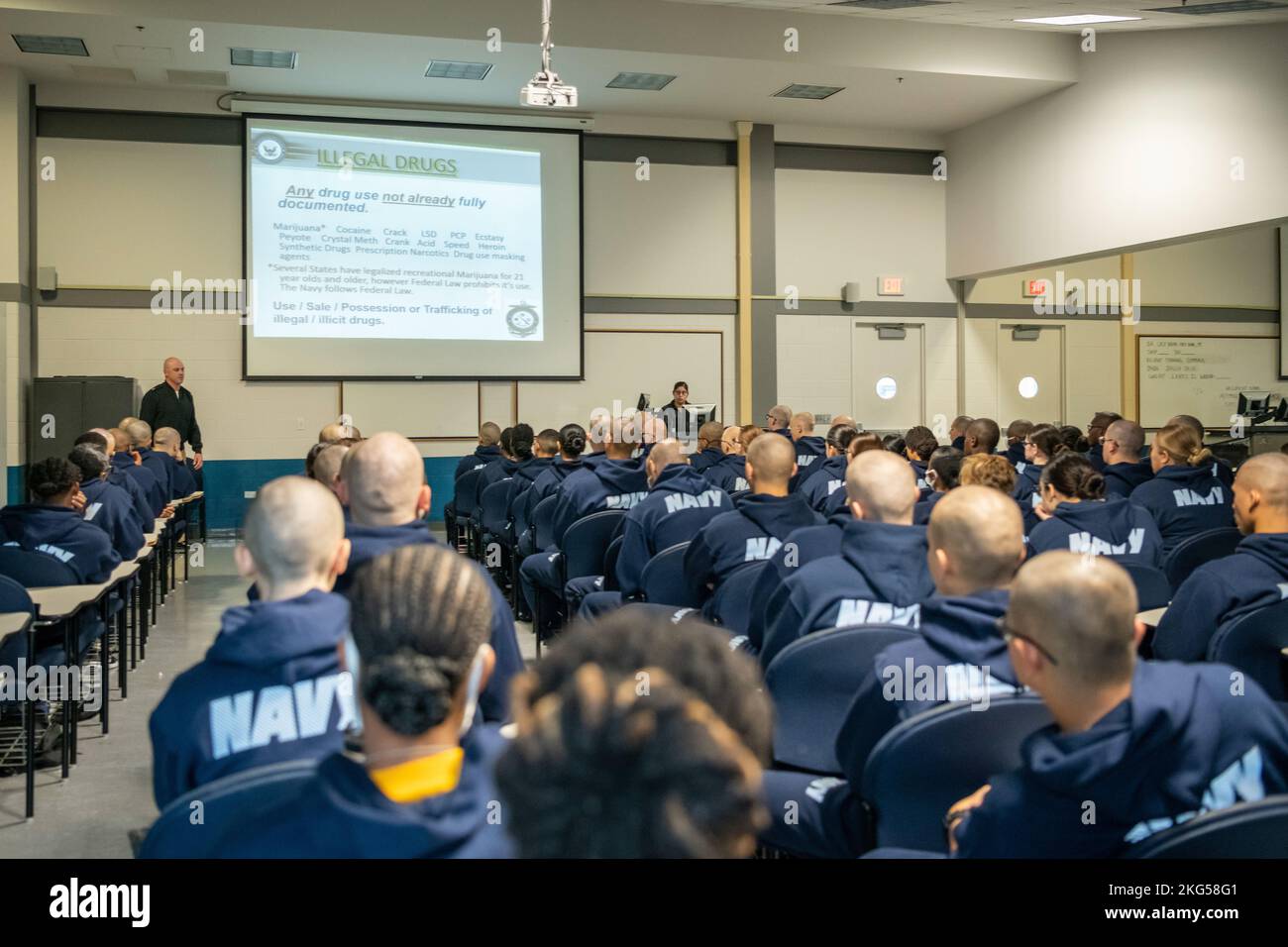 Recruits attend the Moment of Truth briefing at Recruit Training