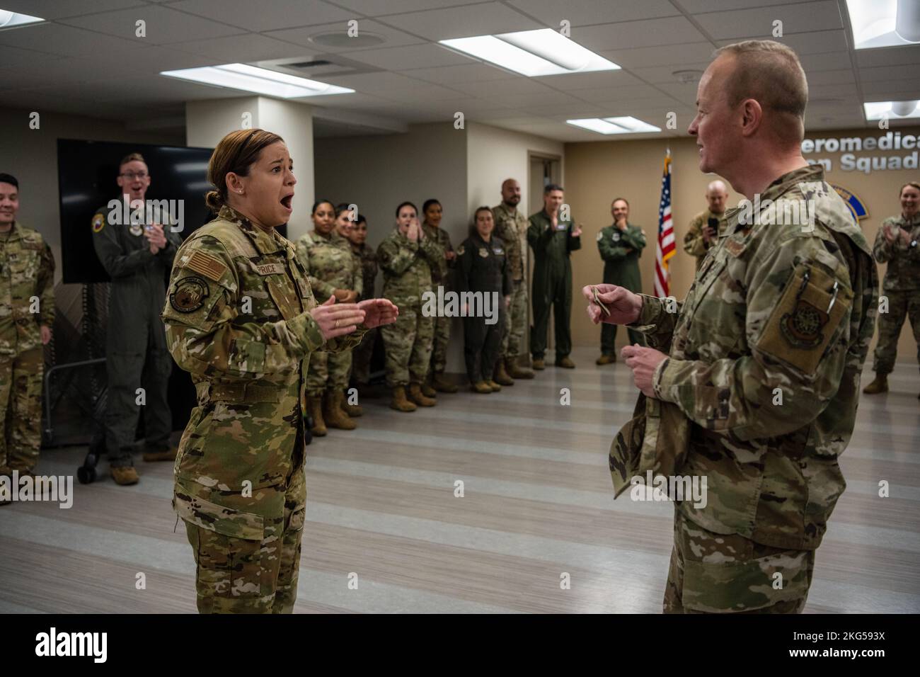 U.S. Air Force Staff Sgt. Maegan Price, left, 60th Aeromedical ...