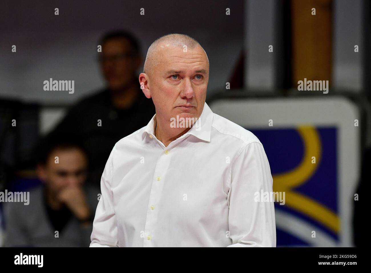 Massimo Barbolini Head Coach of Savino del Bene Scandicci looks on