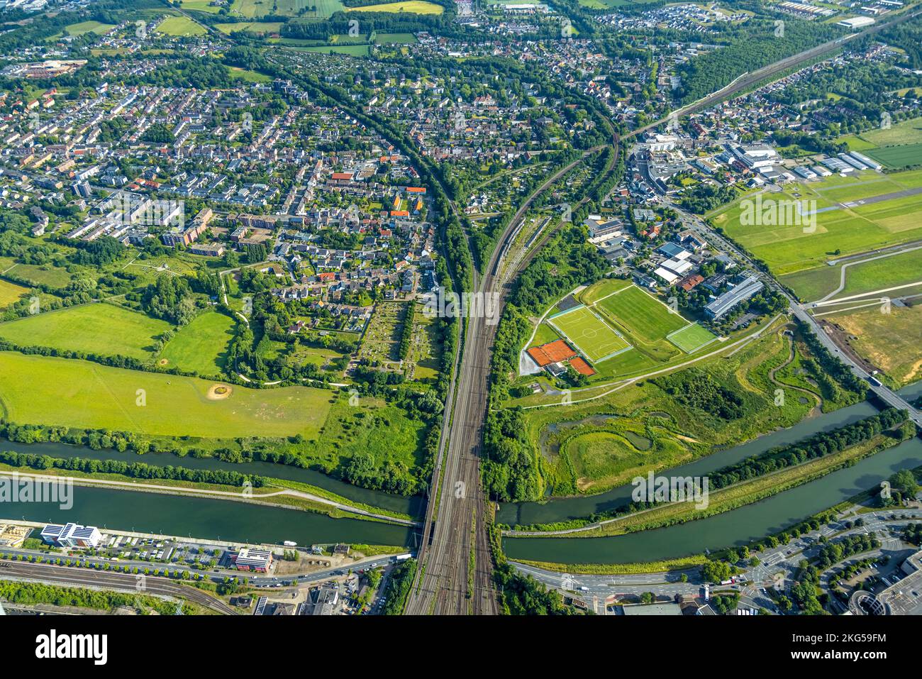 Aerial view, Hamm technology and startup center and sports facility