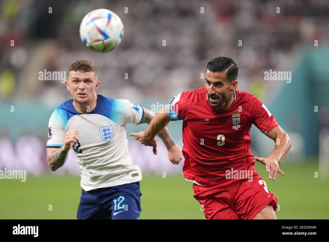 Kieran Trippier of England and Safi of Iran during the Qatar 2022 World ...