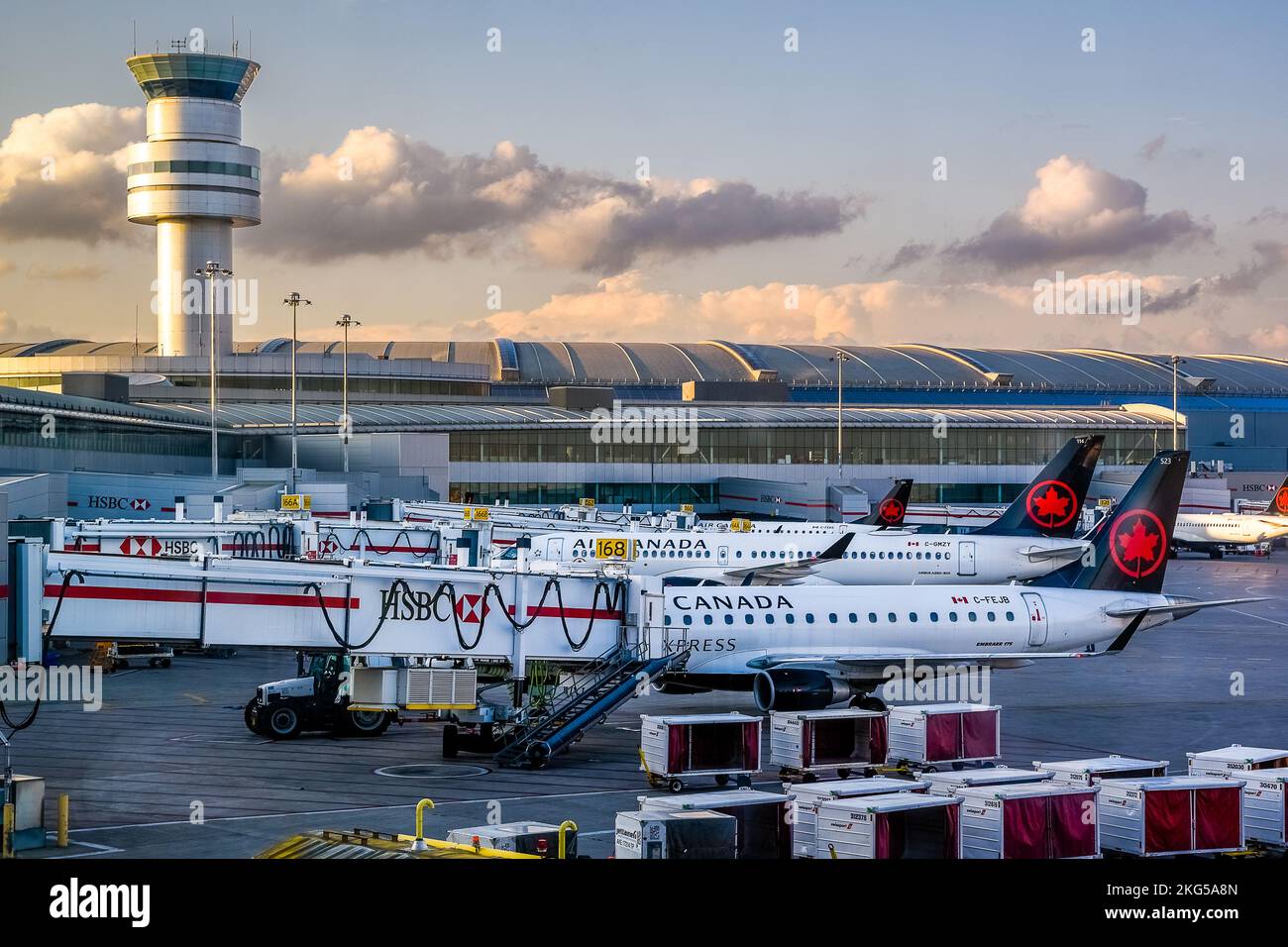 Lester B. Pearson International Airport, commonly known as Toronto Pearson International Airport, is an international airport located in Mississauga. Stock Photo