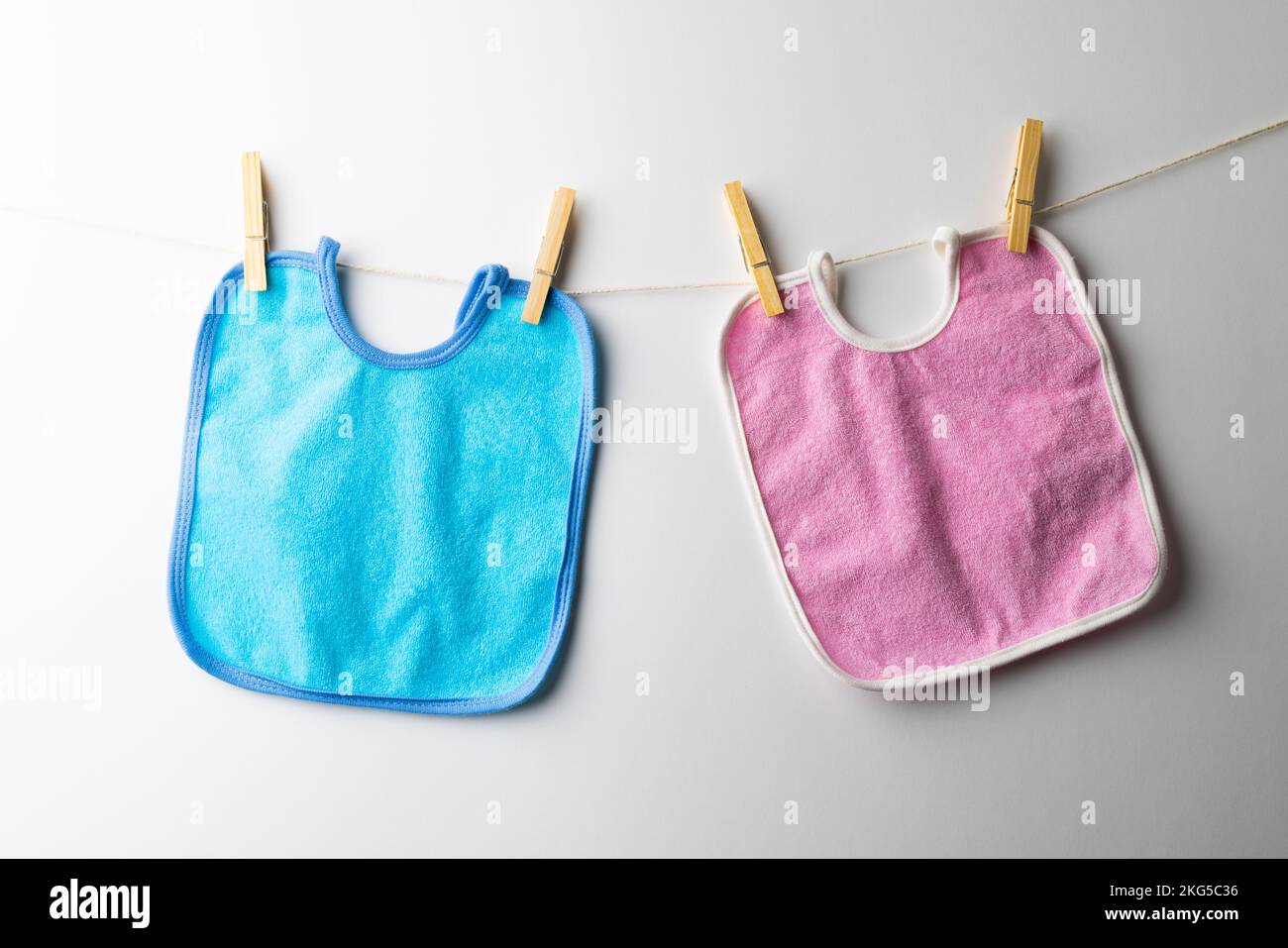 Close up of baby bibs on white background Stock Photo
