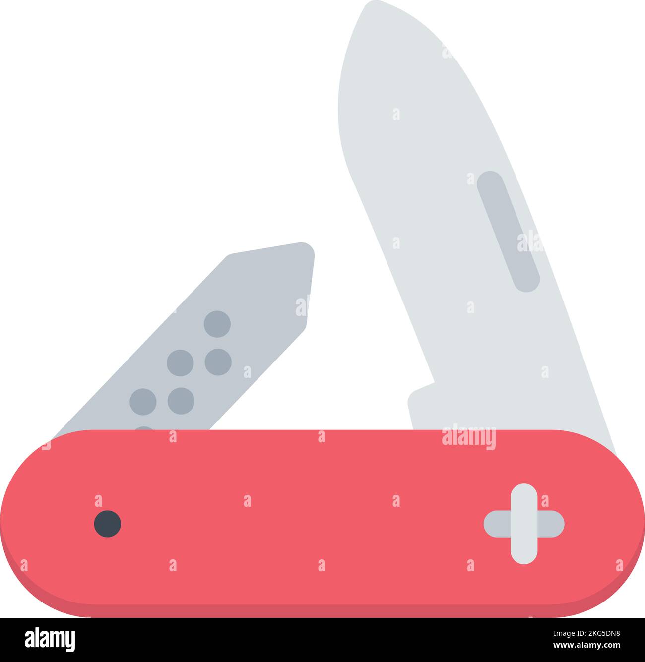 beach and camping icons, swiss knife Stock Vector