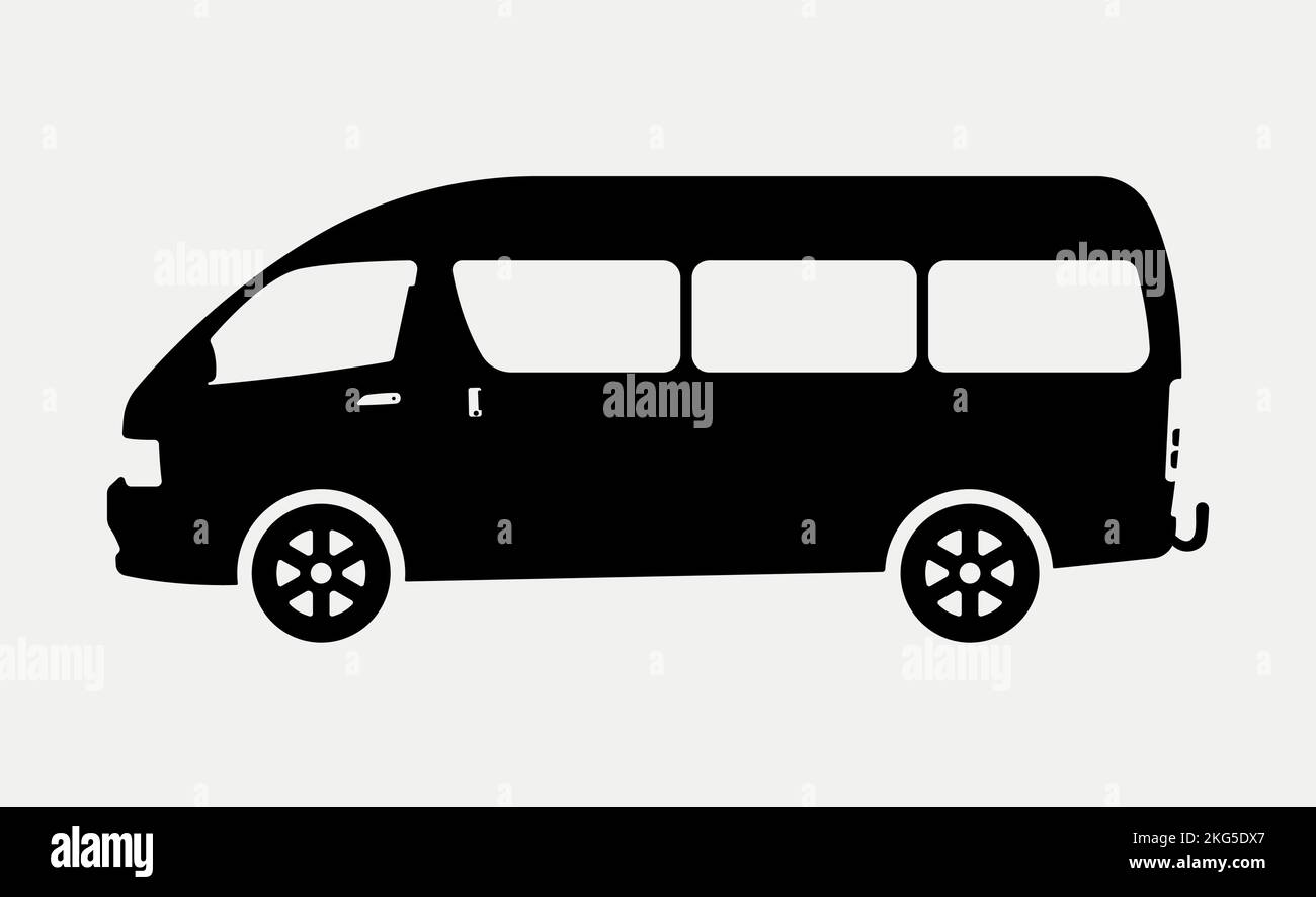 A simple minivan icon isolated on a white background Stock Vector