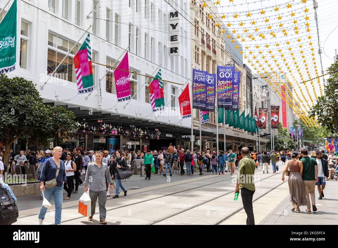Christmas decorations city street hires stock photography and images