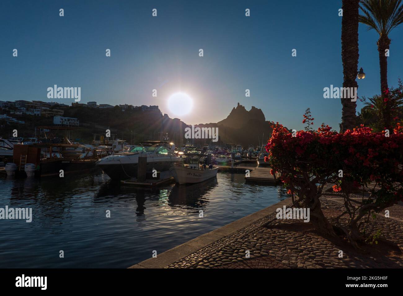 Sunset Marina Bahia San Carlos Mexico Stock Photo - Alamy