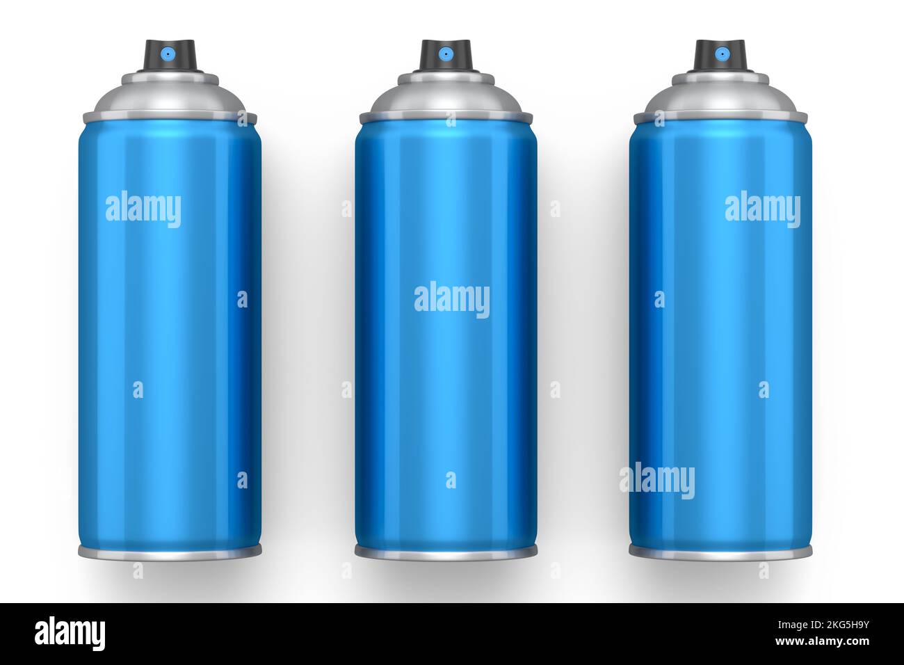 Set of spray paint cans isolated on white background. Spray bottle and ...