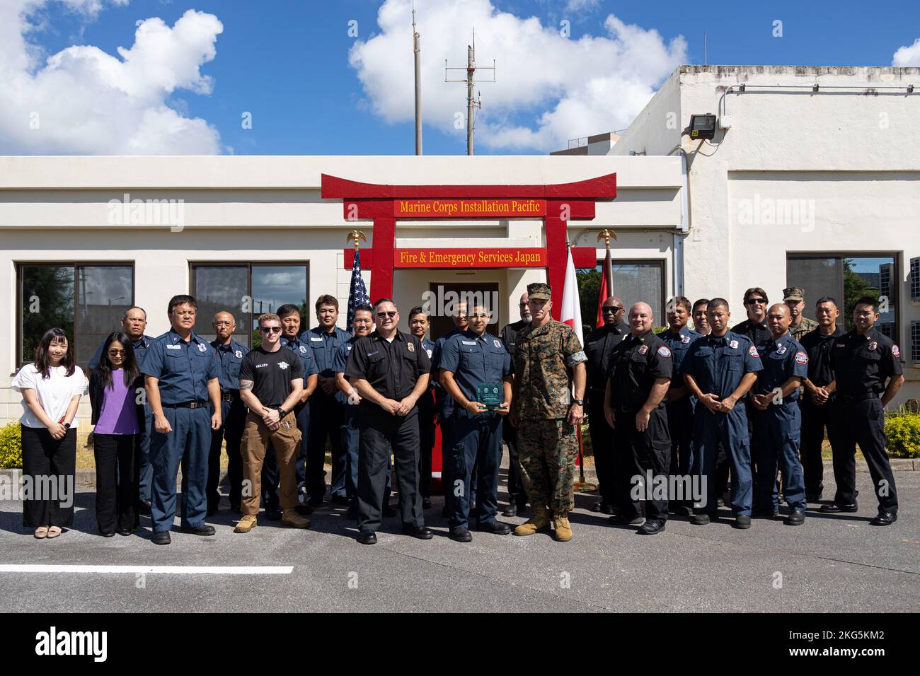 Staff members of Marine Corps Installations Pacific and MCIPAC Fire and ...