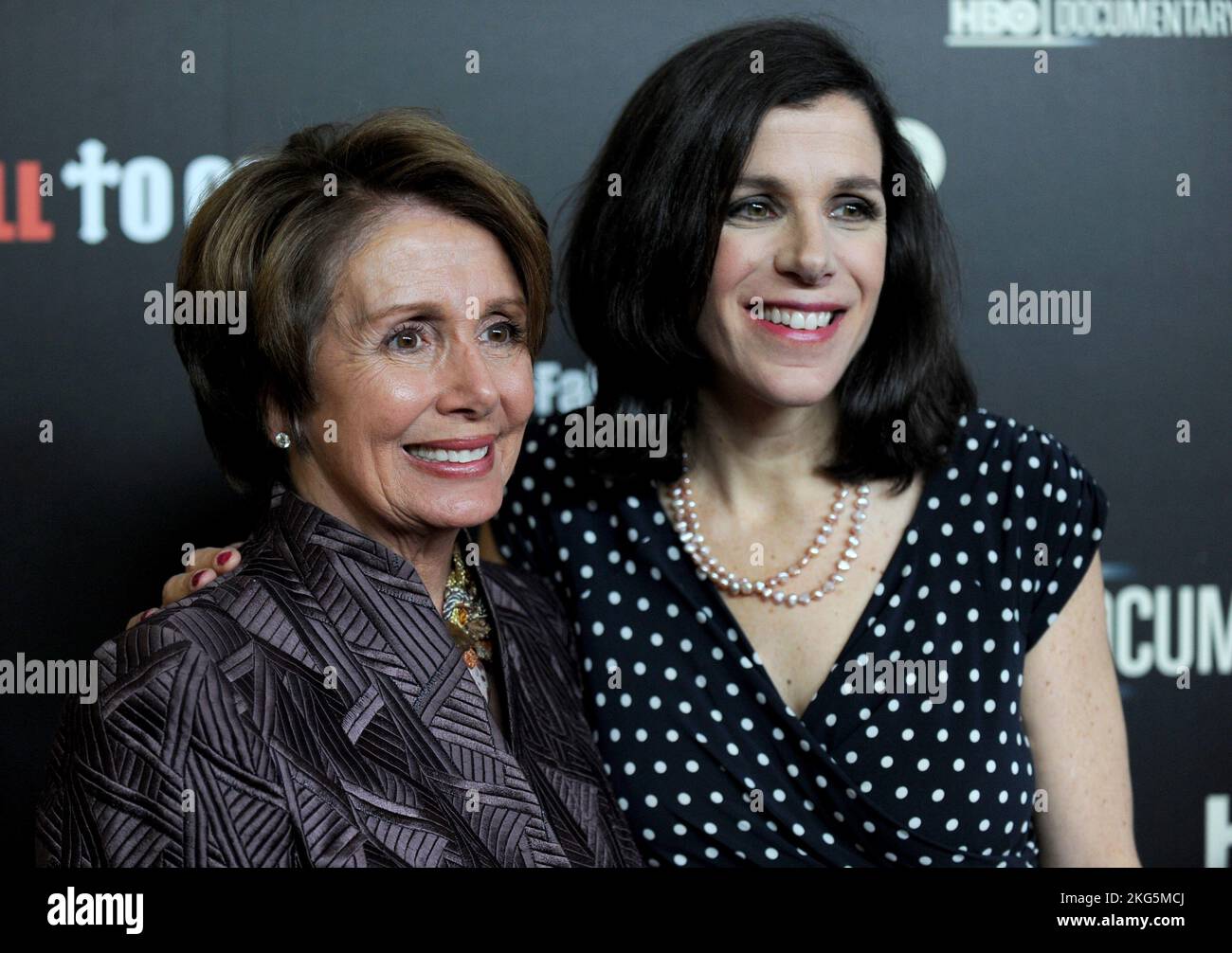 Manhattan, United States Of America. 31st Dec, 2008. NEW YORK, NY - MARCH 21: Nancy Pelosi Alexandra Pelosi attends the New York premiere of the HBO documentary Fall to Grace at Time Warner Center Screening Room on March 21, 2013 in New York City.y People: Nancy Pelosi Alexandra Pelosi Credit: Storms Media Group/Alamy Live News Stock Photo