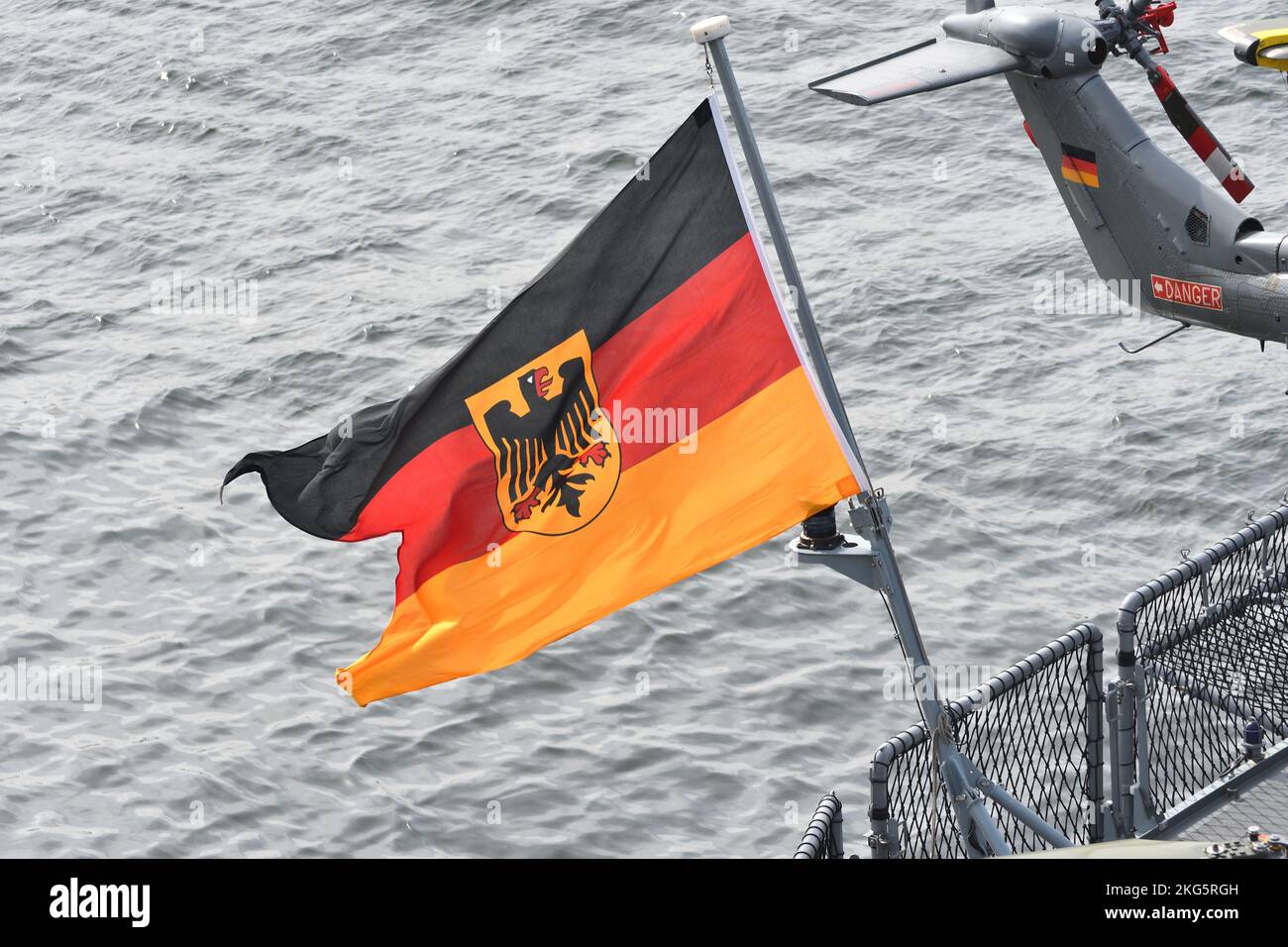 Tokyo, Japan - November 07, 2021: Naval Jack of German Navy. Stock Photo